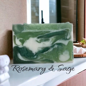Rosmarin und Salbei Glycerin Seife, luxuriöse handgefertigte Glycerin Seife, feuchtigkeitsspendende Glycerin Riegel, phthalatfreie Duftseife, Geschenk für Sie