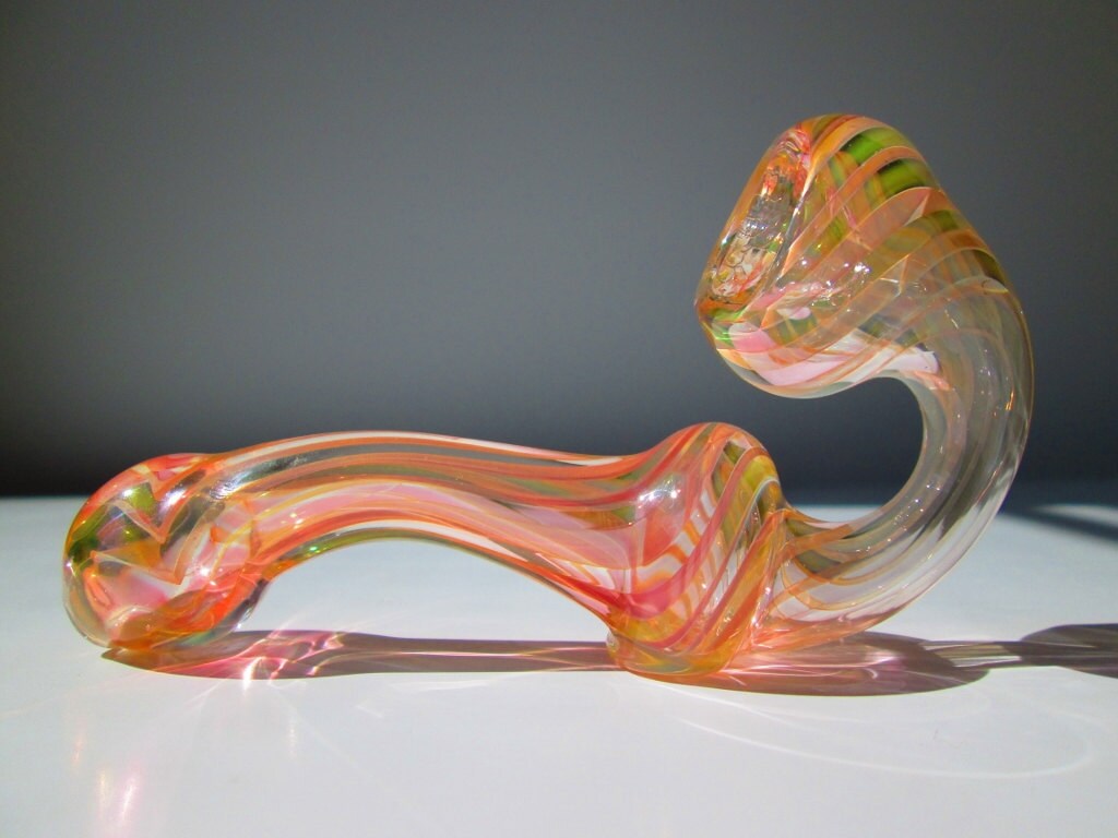 Vintage Glass Sherlock Tobacco Pipe Pyrex Hand Blown Art Etsy