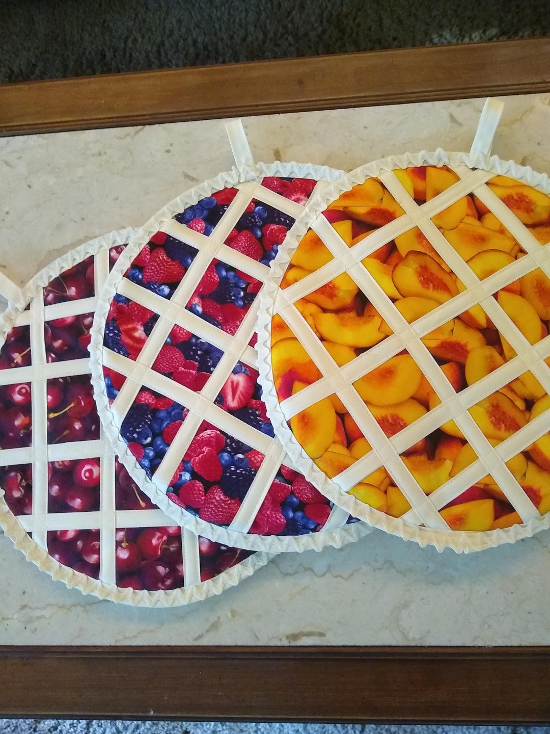 Fruit Pie Potholder/trivet Etsy