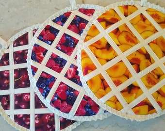 Fruit Pie Potholder/Trivet