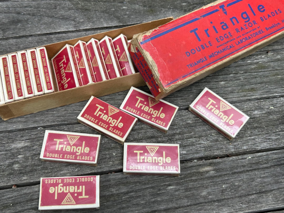 Vintage 1930s Triangle Brand Razor Blades: NOS Sealed 18-pack - Etsy