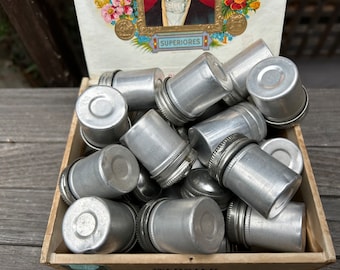Boîtes de film en aluminium vintage Photographie rustique Boîtes de film vintage 35 mm LOT DE 3