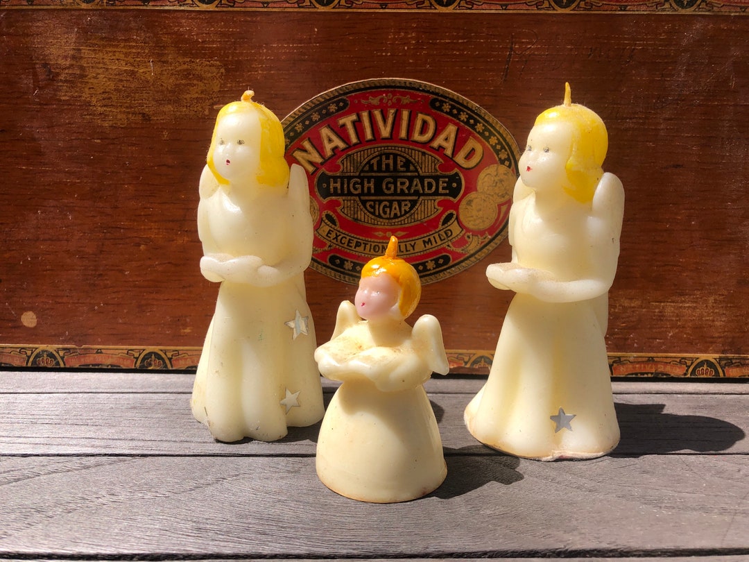 Vintage Gurley Candles Angel Choir Girl Set of Three Gurley Etsy
