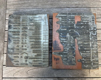 Vintage Letterpress Wood Printers Blocks Standard ROW Signs and Symbols Old Road Sign Stamps