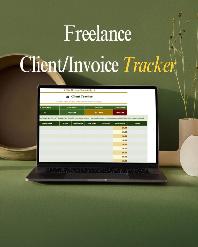 Freelance Invoice Client Tracker | Billing Log Template | Clientele ...