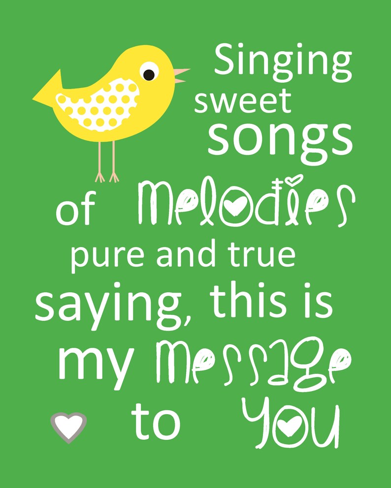 Three Little Birds Wall Art Three Little Birds Baby Three Etsy