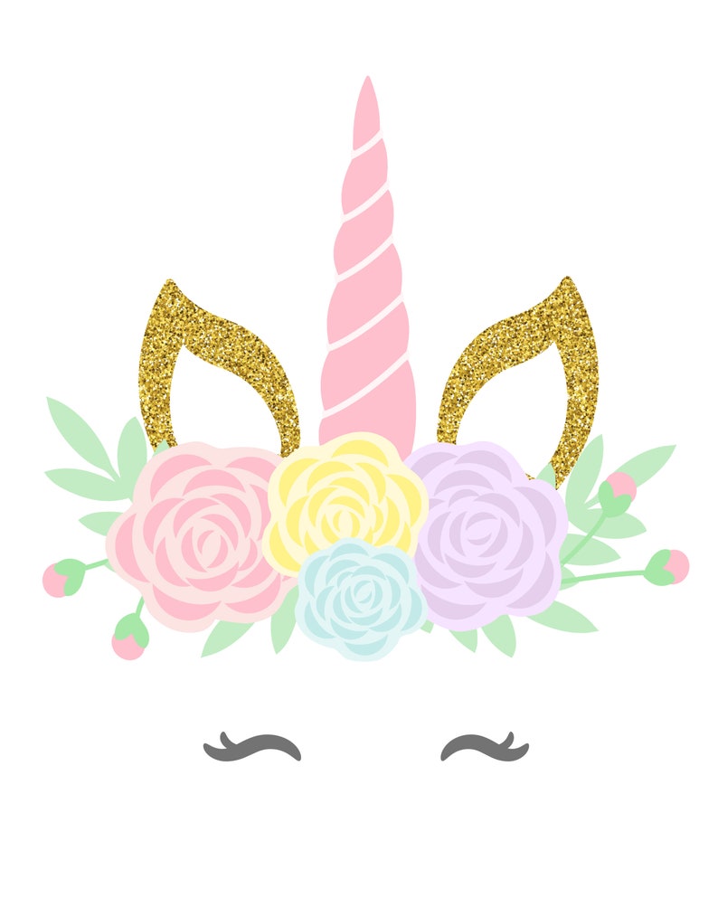 Unicorn Nursery Printable Unicorn Wall Art Unicorn Face - Etsy