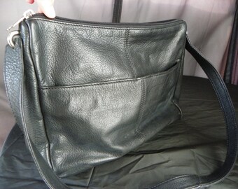 Vintage Rolfs Genuine Leather Black Purse