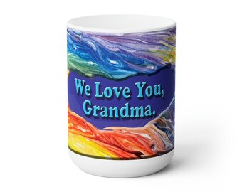 Ti vogliamo bene, nonna., tazza da 15 once