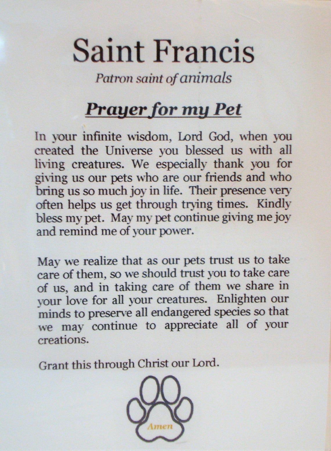 St. Francis Patron St. of animals & St. Anthony Saint of lost Etsy