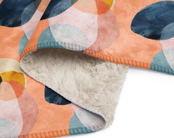 Coperta Sherpa - Coperta calda - Coperta accogliente - Coperta morbida - Coperta in pile - Design a forme stratificate