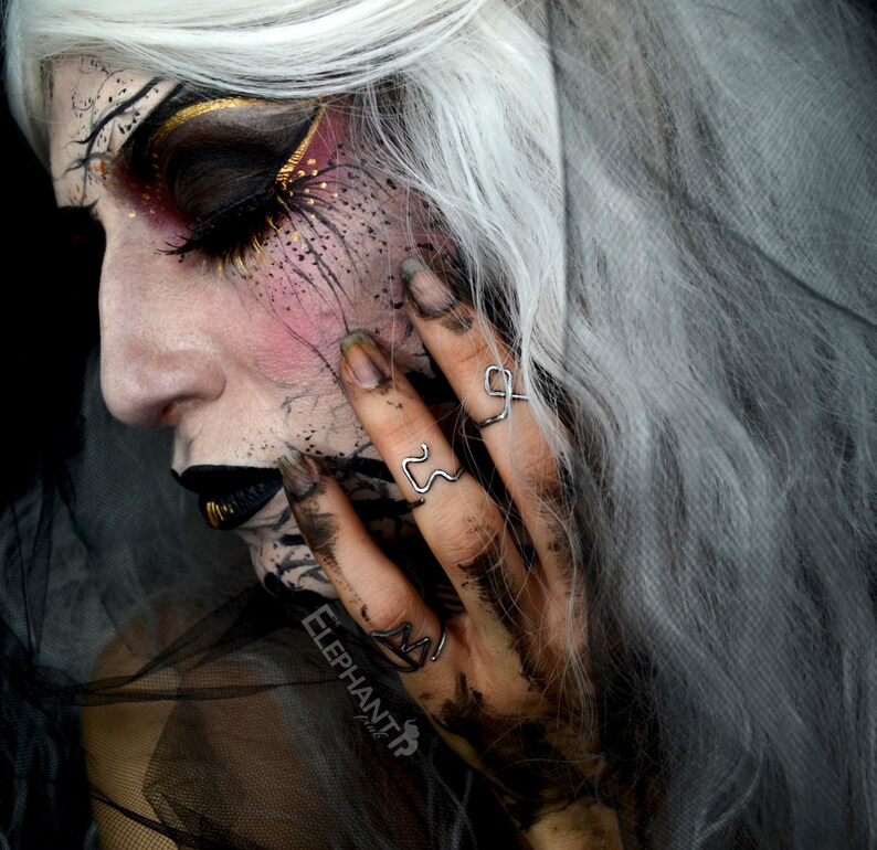 Wikinger Ring Damen Runenring Set Schwarzer Eisen ring | Etsy