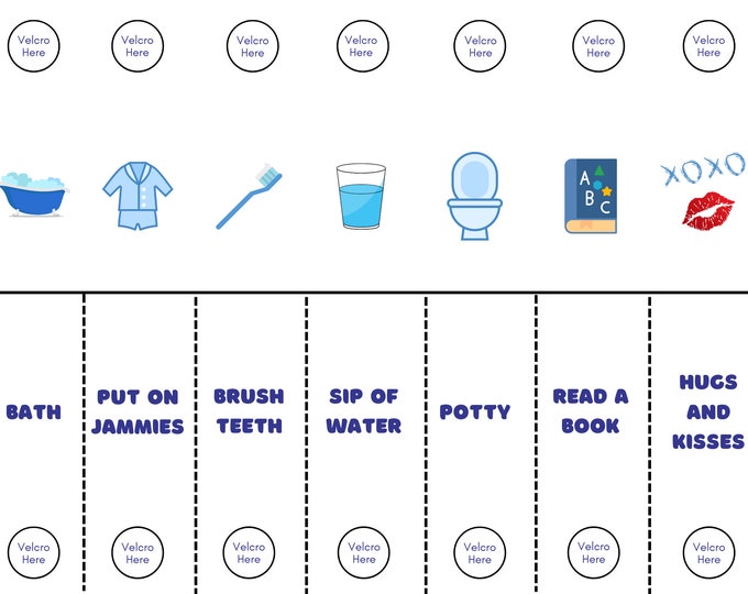 Personalised Bedtime Routine Chart This item is unavailable - Etsy