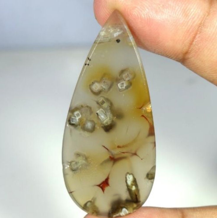 44.30ct 100% Natural Designer Pseudomorph Agate Pear Cabochon - Etsy