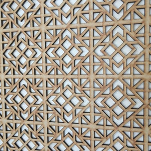 Panneau Décoratif Géométrique Arabe Pour Habillage Radiateur - MDF 3/6mm, Sur Mesure - Style Mandela/marocain