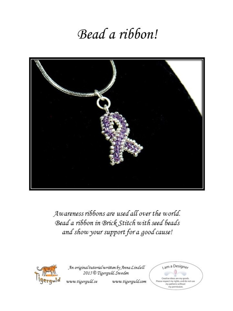 Bead a Ribbon! - PDF Tutorial by Anna Lindell - Etsy