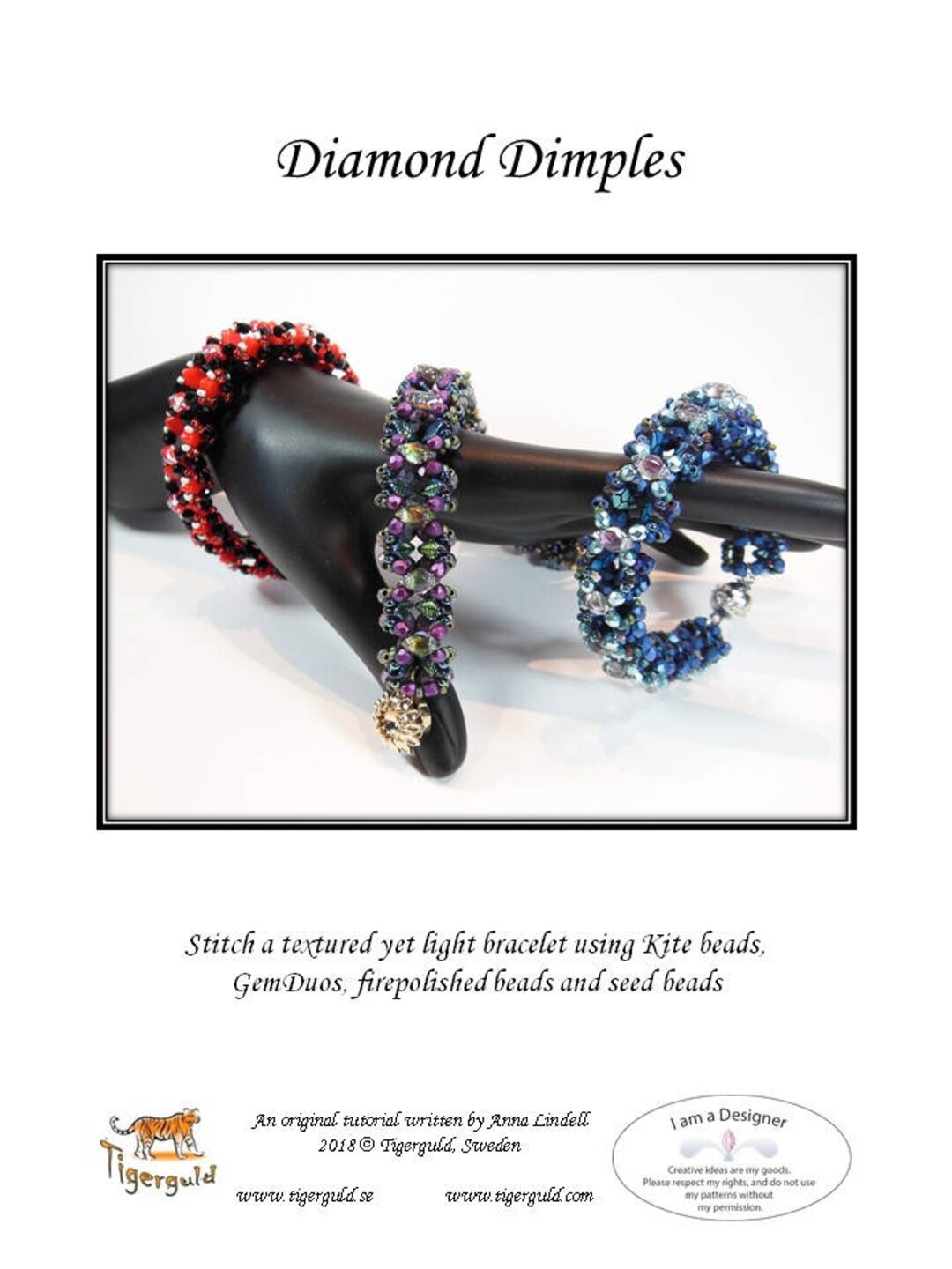 Dimple Pick Template.pdf Diamond Dimples - PDF Tutorial by Anna Lindell - Etsy