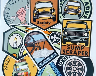 Classic mini scout stickers vinyl waterproof