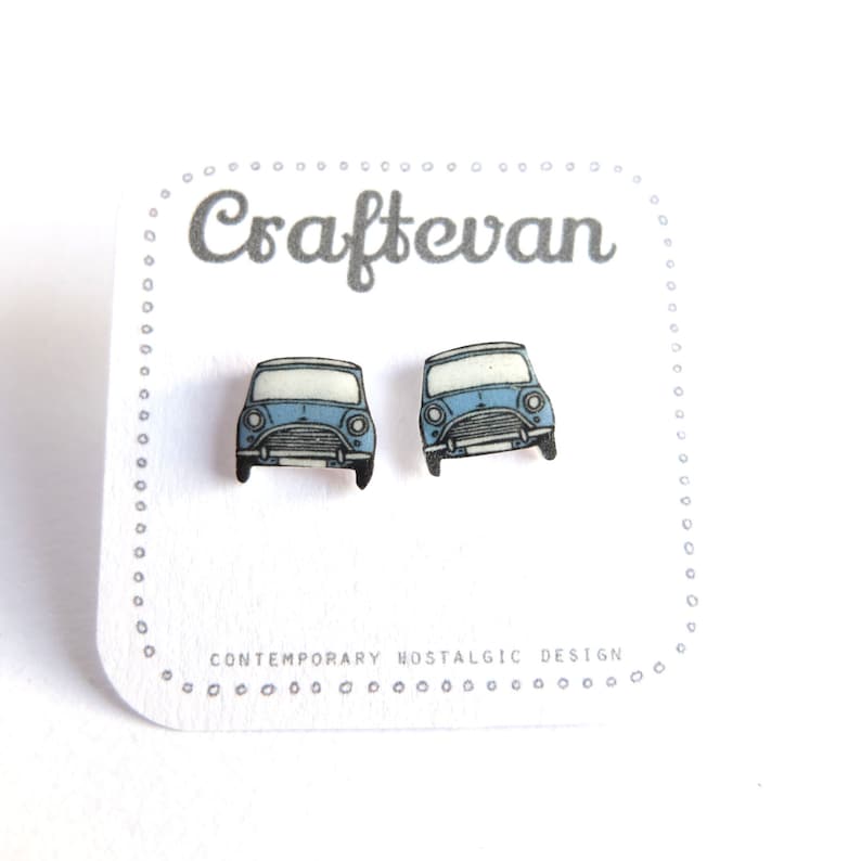 Classic mini cooper stud earrings in 8 colours image 3