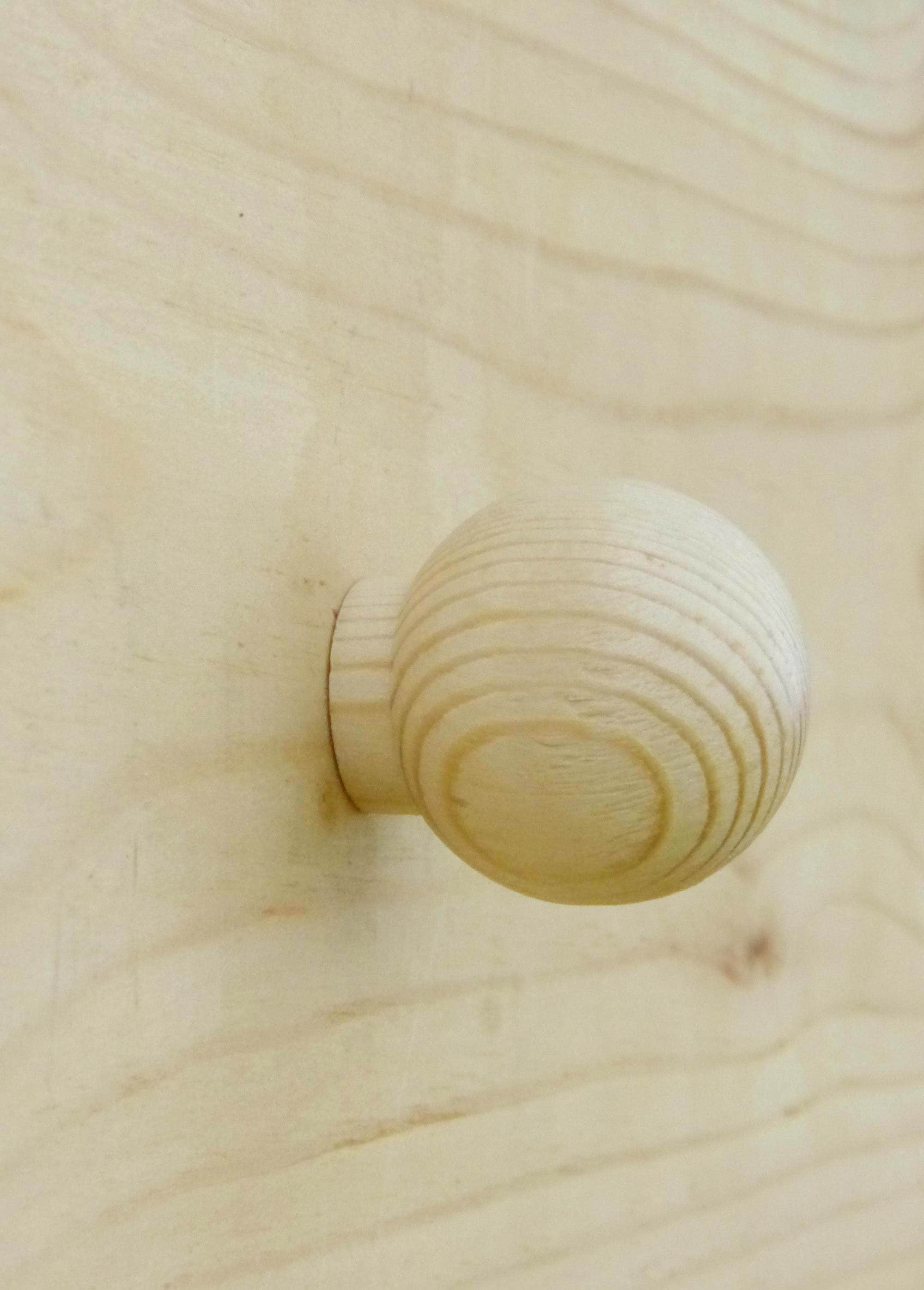 Set of 6 solid wood ball knobs 1.25 Unfinished wood Etsy
