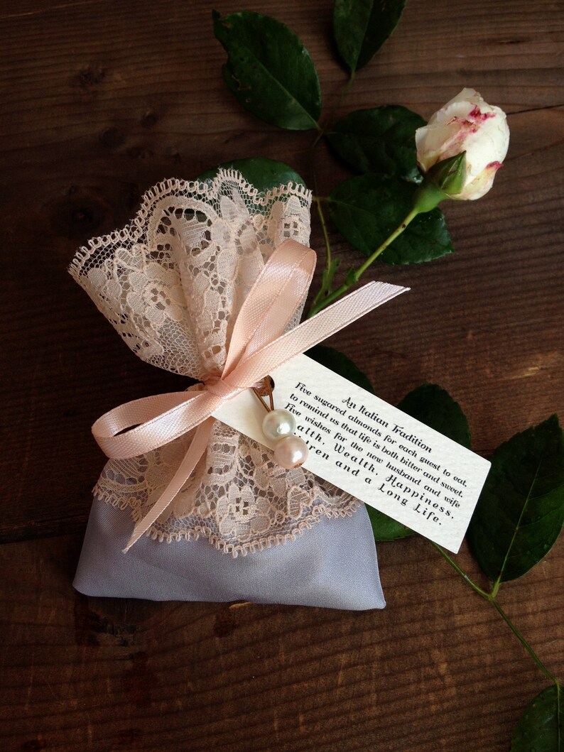 Lace favor bag italian wedding jordan almonds bag party Etsy