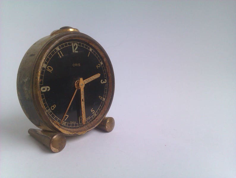 Wind Up Travel Alarm Clock Oris Swiss Made Vintage Small Wind Etsy