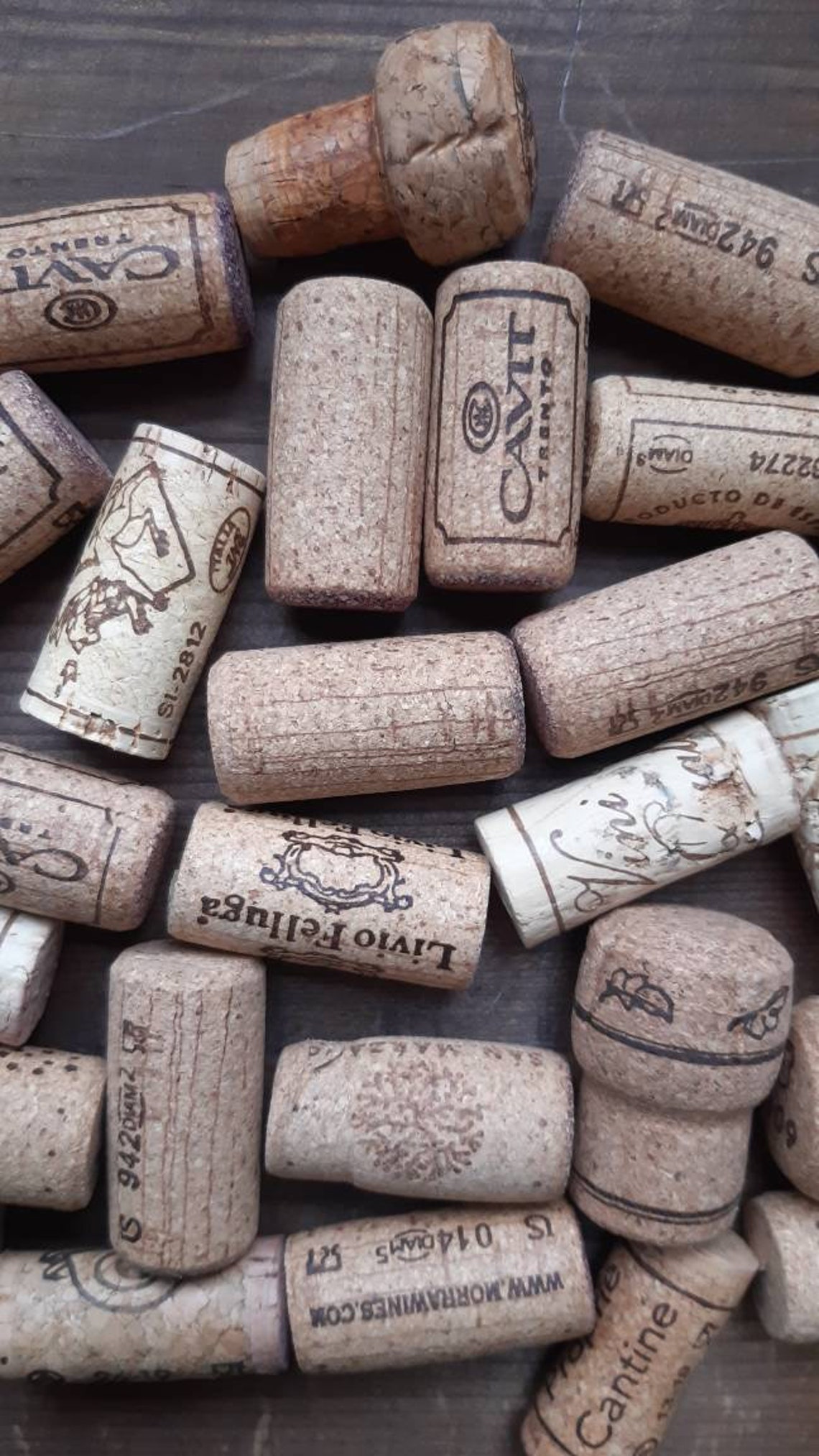 Wine Corks Used Italian Wine Corks Crafting Supply Etsy