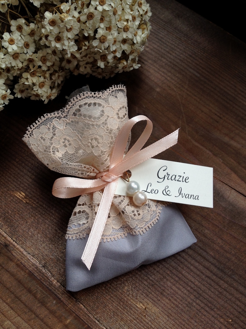 Italian wedding favors lace favor bags jordan almonds bag