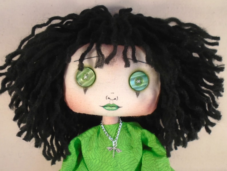 quirky gift Gift for sister Gothic gift OOAK Collectable doll cloth doll, Gothic Doll Gothic decor Gothic Handmade Cloth Art Doll