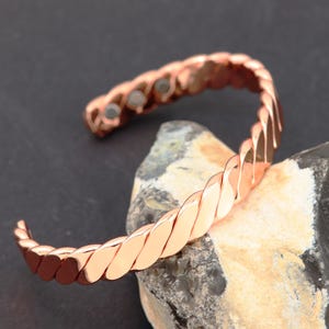 Magnetic Bracelet, Copper Energy Magnet, Arthritis Bracelet, Pure Copper Bangle