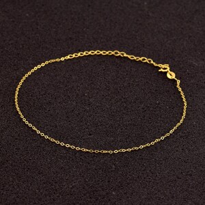 Sterling silver anklet, anklet bracelet, chain bracelet, leg bracelet sterling silver bracelet, gold plated anklet, gold plated bracelet image 6