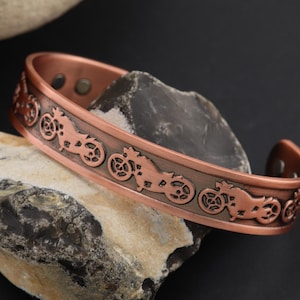 Magnetic Bracelet, Copper Energy Magnet, Arthritis Bracelet, Pure Copper Bangle