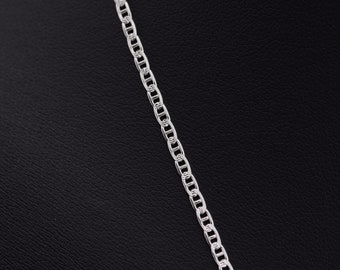 Chaîne en argent sterling 925, chaîne pendentif, chaîne de collier, chaîne, chaîne homme, chaîne femme, chaîne rhodiée, chaîne de 55cm, chaîne de largeur de 2mm