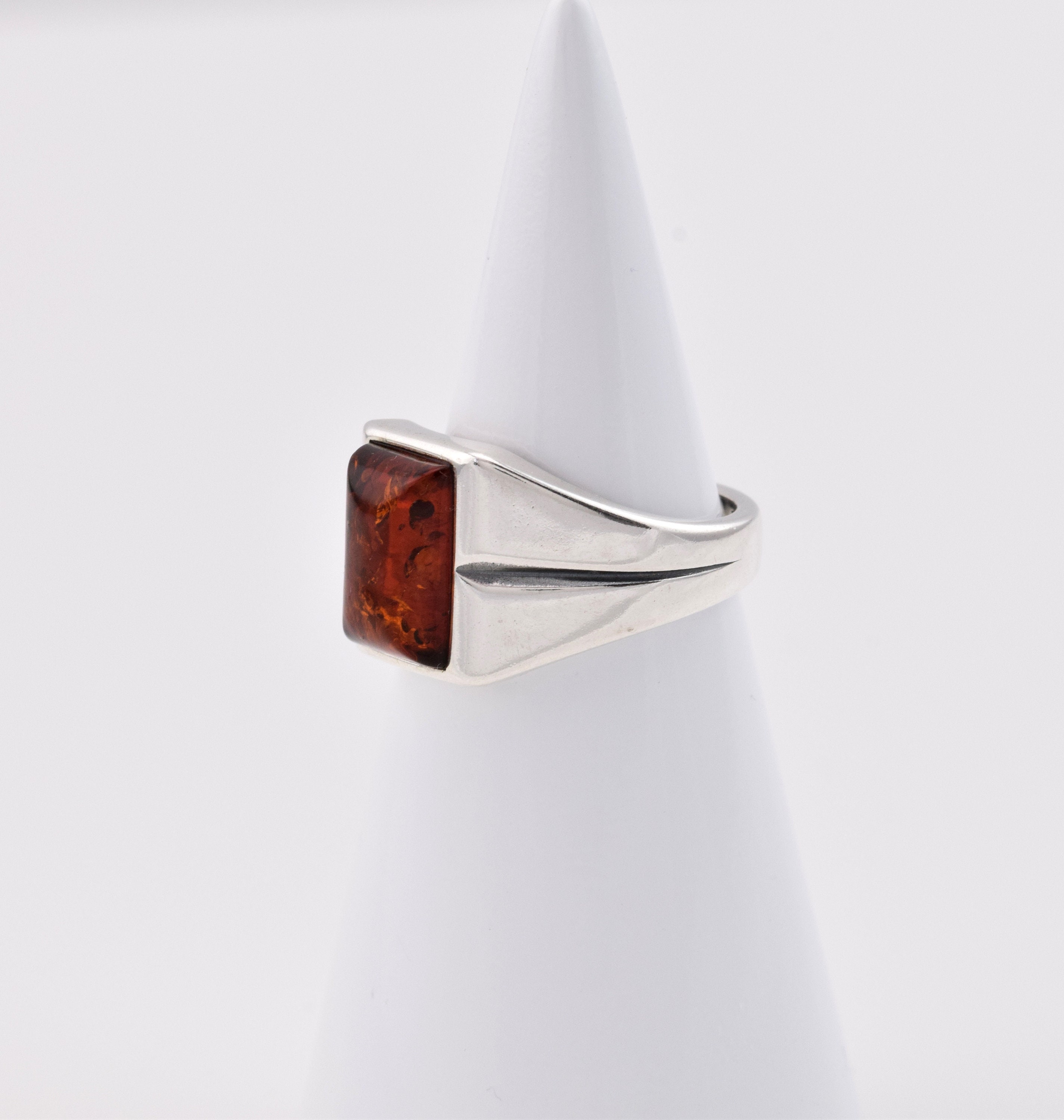Sterling Silver and Natural Baltic Amber Ring Honey Amber - Etsy UK