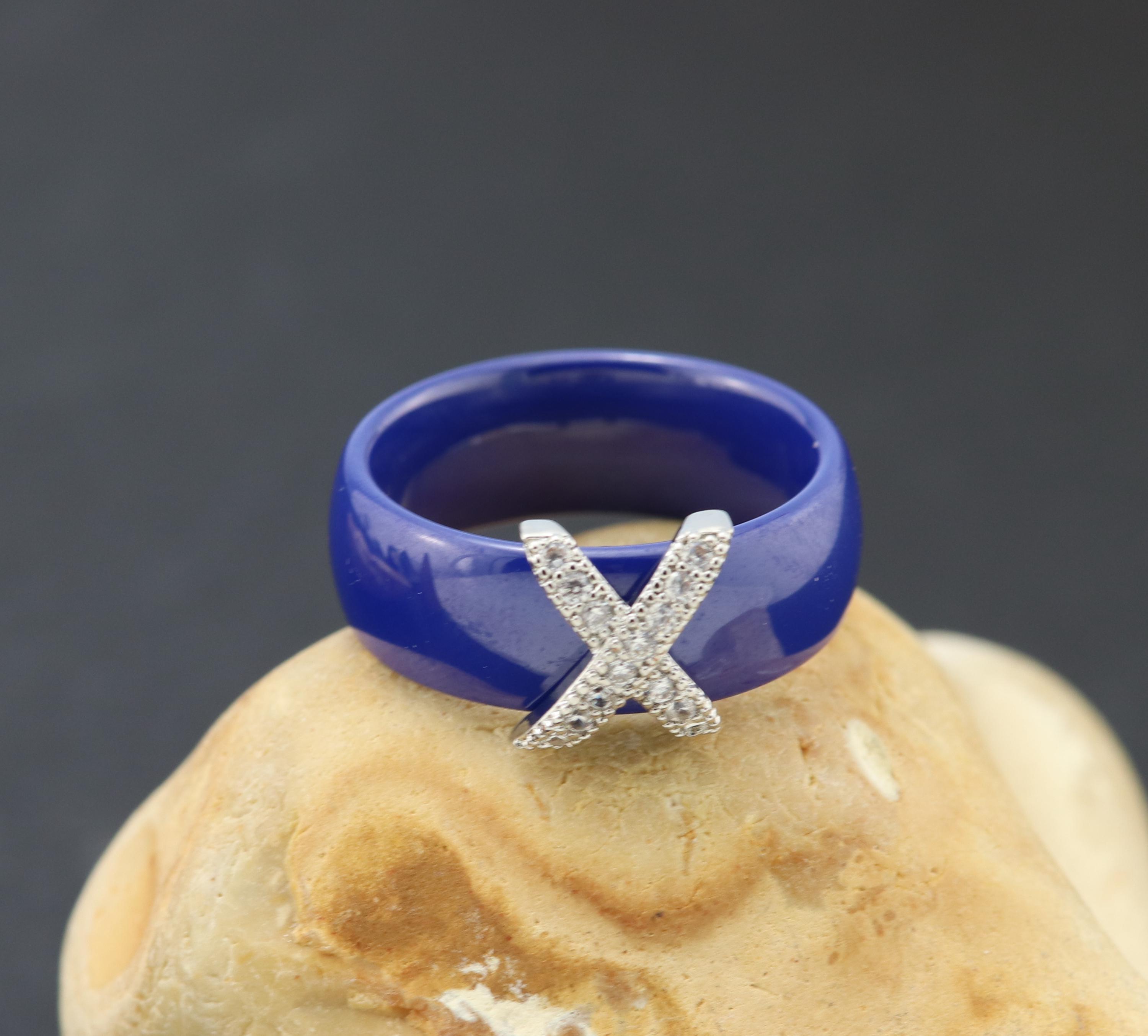 Blue Ceramic Wedding Ring: Elegant Ceramic Band - Etsy