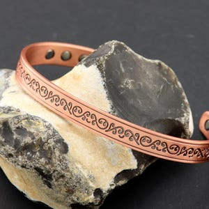 Magnetic Bracelet, Copper Energy Magnet, Arthritis Bracelet, Pure Copper Bangle