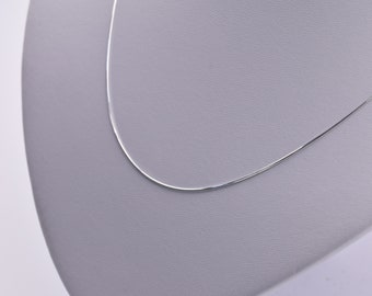 925 sterling silver chain, pendant chain, necklace chain, silver chain, simple chain, women chain, elegant chain. 0.7mm width chain