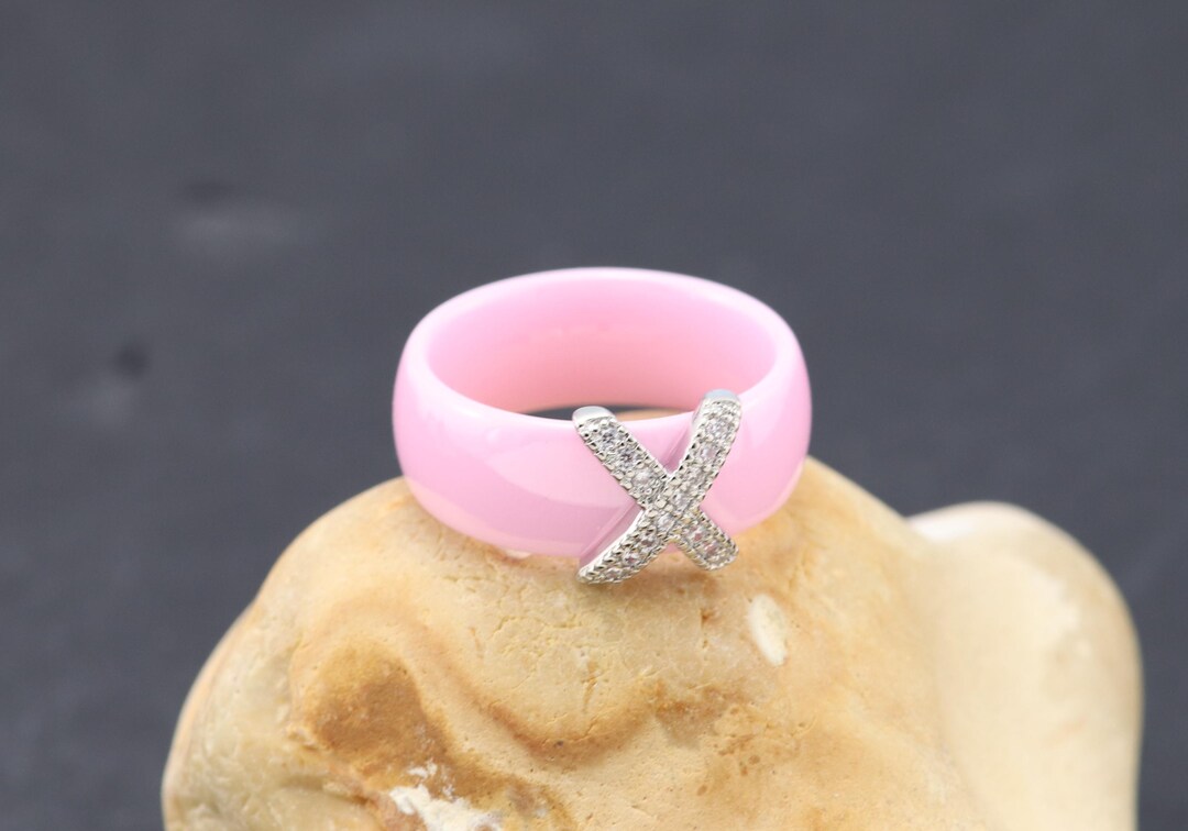 Pink Ceramic Wedding Ring: Elegant Ceramic Band - Etsy