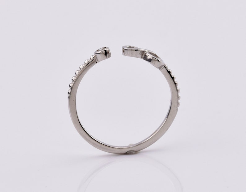 stacking ring stacking ring Infinity subtle ring with white zircon ring size 6 band ring ring size M 925 Silver silver ring