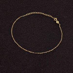 Sterling silver anklet, anklet bracelet, chain bracelet, leg bracelet sterling silver bracelet, gold plated anklet, gold plated bracelet image 1