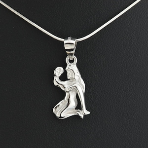 Sterling silver pendant, solid silver pendant, silver Virgo pendant, silver jewellery, modern pendant, Virgo pendant, zodiac sign pendant