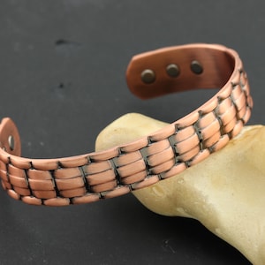 Magnetic Bracelet, Copper Energy Magnet, Arthritis Bracelet, Pure Copper Bangle