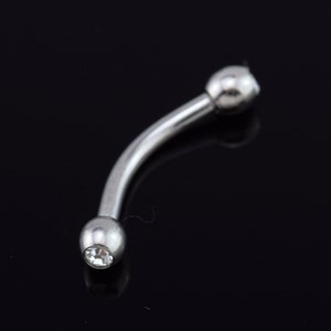 Stainless steel banana eyebrow piercing 316L barbell piercin