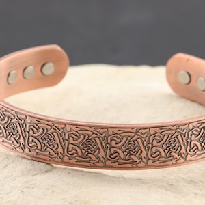 Magnetic Bracelet, Copper Energy Magnet, Arthritis Bracelet, Pure Copper Bangle