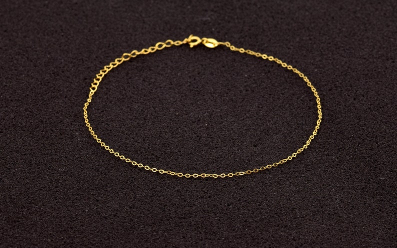 Sterling silver anklet, anklet bracelet, chain bracelet, leg bracelet sterling silver bracelet, gold plated anklet, gold plated bracelet image 5