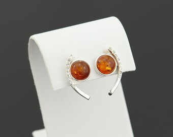 Artisana Schmuck - Eleganti Orecchini Verdi Con Ambra E Argento Sterling 925/000 Rodiato - Foto 10