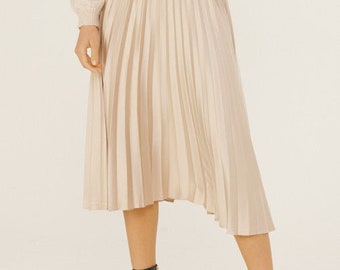 Pleated Midi Skirt| Madison Gable Designs