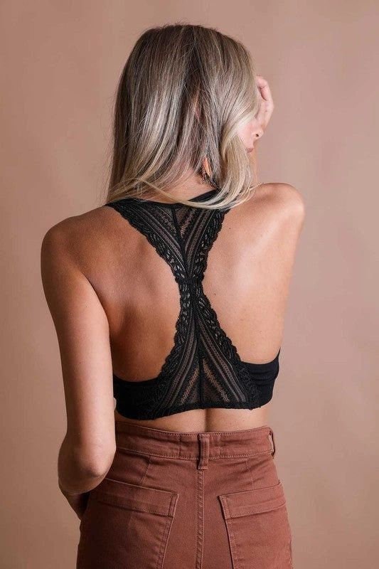 Lace Back Training Bralette PDF Sewing Pattern, Training Bra for