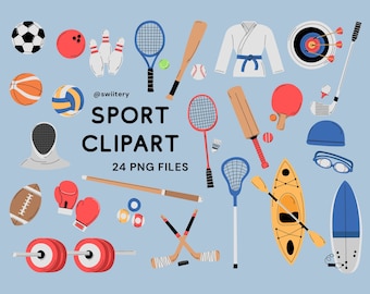 Sport Clipart Set PNG, Physical Activity Illustration | Digital Instant Download