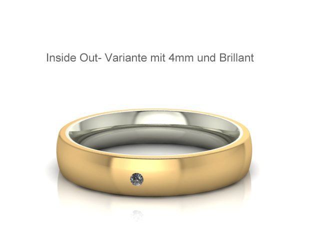 Inside Out Rings Weddingring- Design2100-inside Out-modern Weddingring-innovative Design ...
